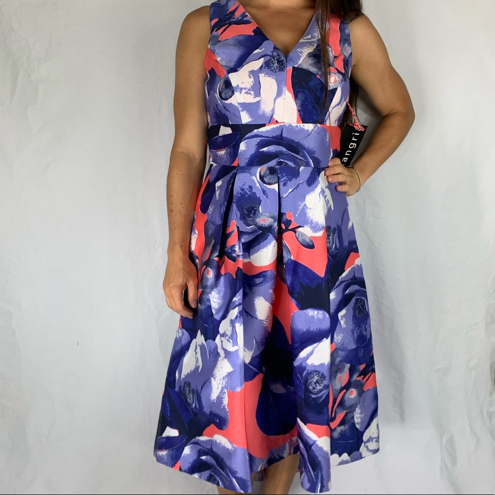 Sangria High-Low Midi floral dress